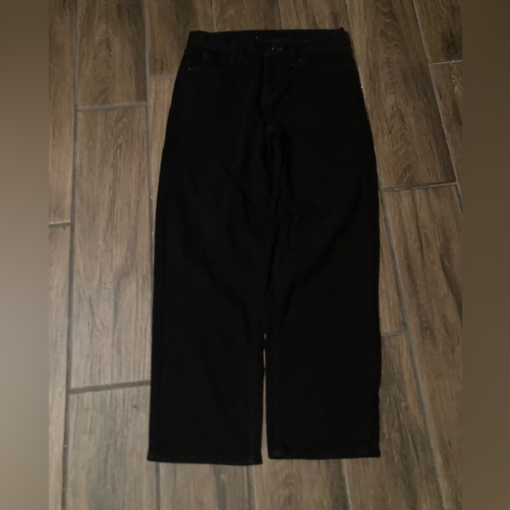 Black wide leg jeans
